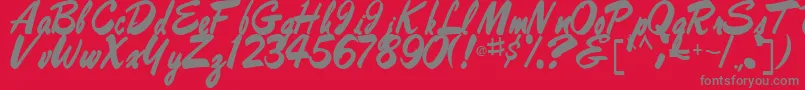 BestRegularTtstd Font – Gray Fonts on Red Background