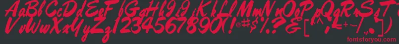 BestRegularTtstd-Schriftart – Rote Schriften auf schwarzem Hintergrund