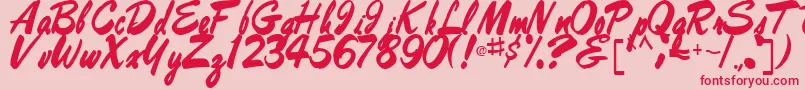 BestRegularTtstd Font – Red Fonts on Pink Background