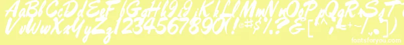 BestRegularTtstd Font – White Fonts on Yellow Background