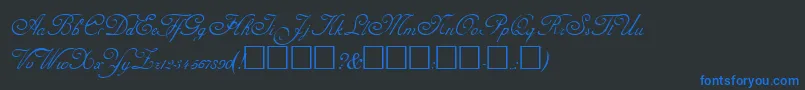 AdinekirnbergRegular Font – Blue Fonts on Black Background