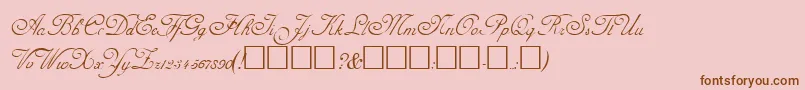 AdinekirnbergRegular-Schriftart – Braune Schriften auf rosa Hintergrund