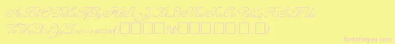 AdinekirnbergRegular Font – Pink Fonts on Yellow Background