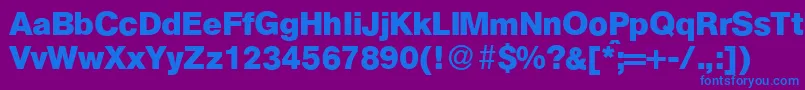 AtkinsBold Font – Blue Fonts on Purple Background