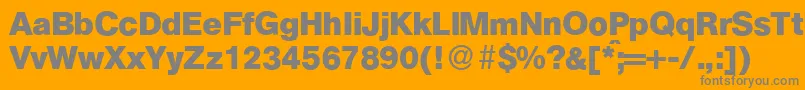 AtkinsBold Font – Gray Fonts on Orange Background