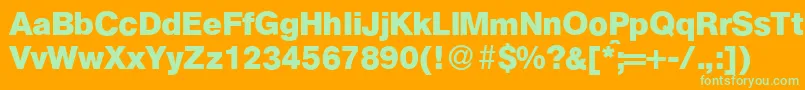 AtkinsBold Font – Green Fonts on Orange Background