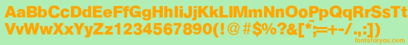 AtkinsBold Font – Orange Fonts on Green Background