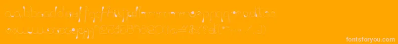 LickingDrops-Schriftart – Rosa Schriften auf orangefarbenem Hintergrund