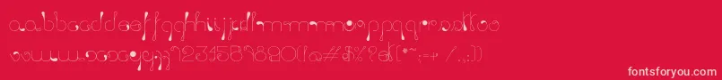 LickingDrops Font – Pink Fonts on Red Background