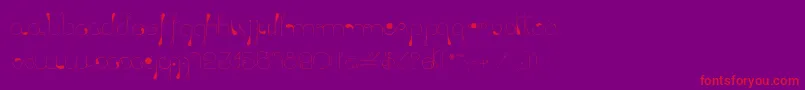 LickingDrops-Schriftart – Rote Schriften auf violettem Hintergrund