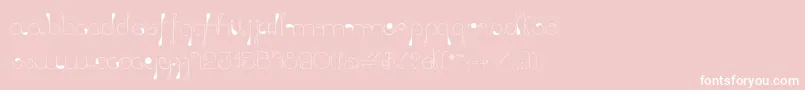 LickingDrops-Schriftart – Weiße Schriften auf rosa Hintergrund