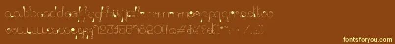 LickingDrops Font – Yellow Fonts on Brown Background