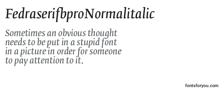 FedraserifbproNormalitalic-fontti