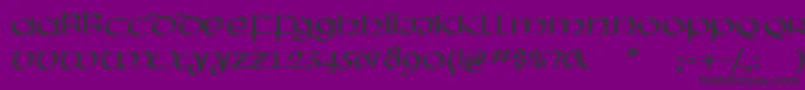 Hassianuncial Font – Black Fonts on Purple Background