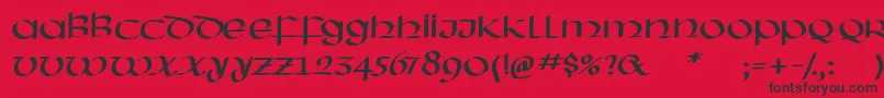 Hassianuncial Font – Black Fonts on Red Background