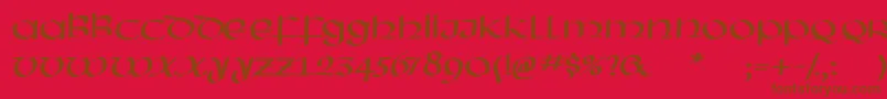 Шрифт Hassianuncial – коричневые шрифты на красном фоне