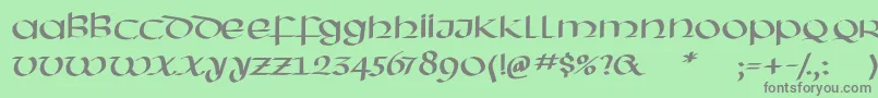 Hassianuncial Font – Gray Fonts on Green Background