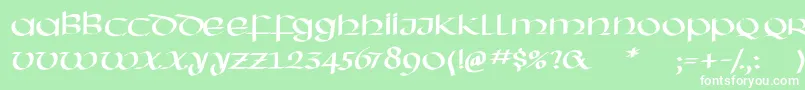 Hassianuncial Font – White Fonts on Green Background