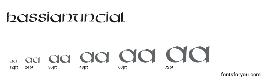 Hassianuncial Font Sizes