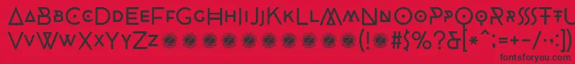 CocobikerRegularTrial Font – Black Fonts on Red Background