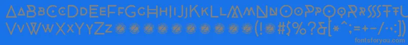 CocobikerRegularTrial Font – Gray Fonts on Blue Background