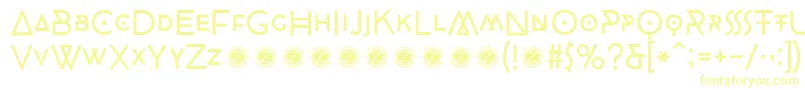 Шрифт CocobikerRegularTrial – жёлтые шрифты