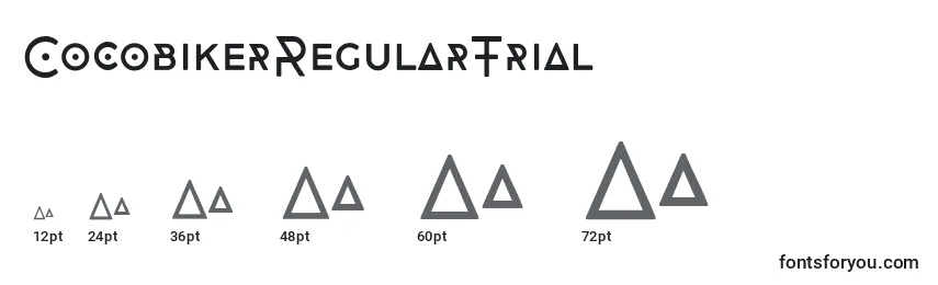 Размеры шрифта CocobikerRegularTrial