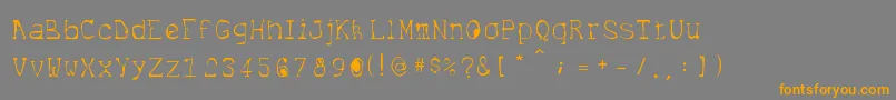 フォントInternet – オレンジの文字は灰色の背景にあります。