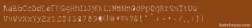 フォントInternet – 茶色の背景にピンクのフォント