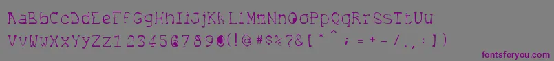 Fonte Internet – fontes roxas em um fundo cinza