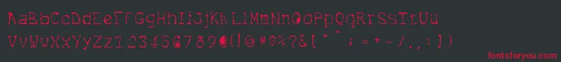 Internet-Schriftart – Rote Schriften auf schwarzem Hintergrund