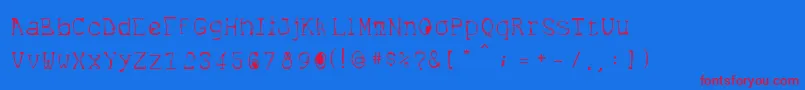 Internet Font – Red Fonts on Blue Background