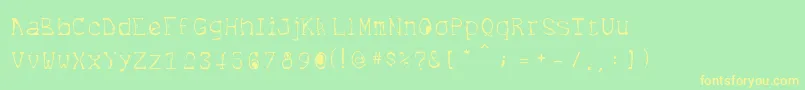 Internet Font – Yellow Fonts on Green Background