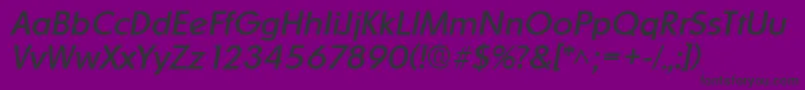 OrnitonsItalic Font – Black Fonts on Purple Background