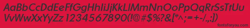 OrnitonsItalic Font – Black Fonts on Red Background