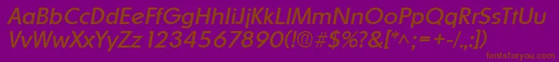 OrnitonsItalic Font – Brown Fonts on Purple Background