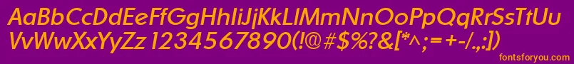 OrnitonsItalic Font – Orange Fonts on Purple Background