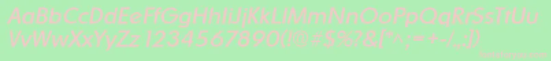 OrnitonsItalic Font – Pink Fonts on Green Background