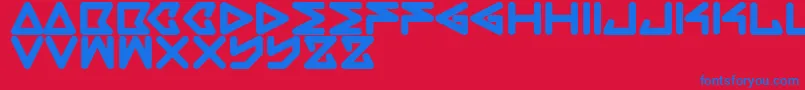 フォントRecBold – 赤い背景に青い文字