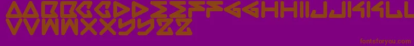 フォントRecBold – 紫色の背景に茶色のフォント