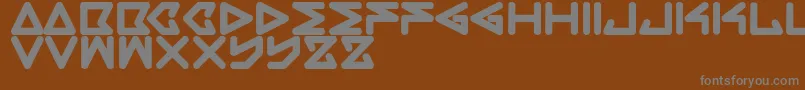 フォントRecBold – 茶色の背景に灰色の文字
