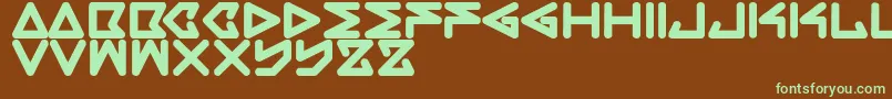 Шрифт RecBold – зелёные шрифты на коричневом фоне
