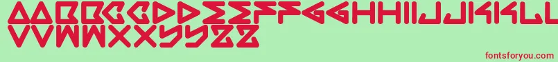 フォントRecBold – 赤い文字の緑の背景