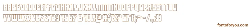 Eldebaranout Font – Brown Fonts on White Background