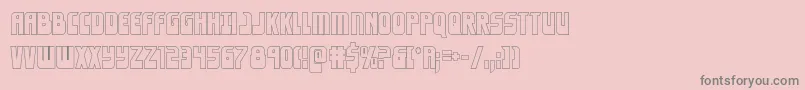 Eldebaranout-Schriftart – Graue Schriften auf rosa Hintergrund