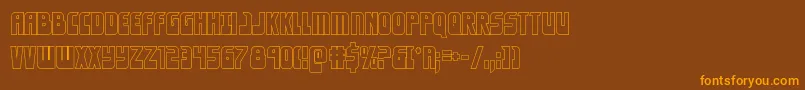 Czcionka Eldebaranout – pomarańczowe czcionki na brązowym tle