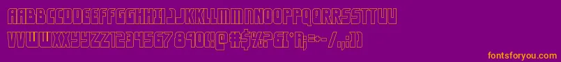 Eldebaranout Font – Orange Fonts on Purple Background