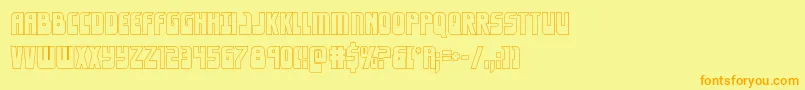 Eldebaranout Font – Orange Fonts on Yellow Background