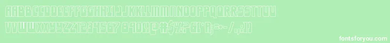 Eldebaranout Font – White Fonts on Green Background