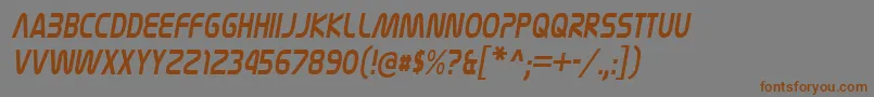 NasalizationcdItalic Font – Brown Fonts on Gray Background